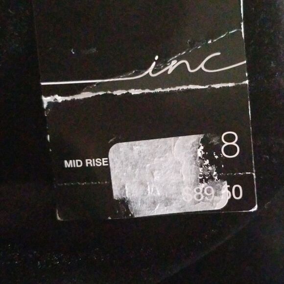 NWT INC Womens Black Slitted Ruffled Wide Leg Evening - Picture 8 of 8